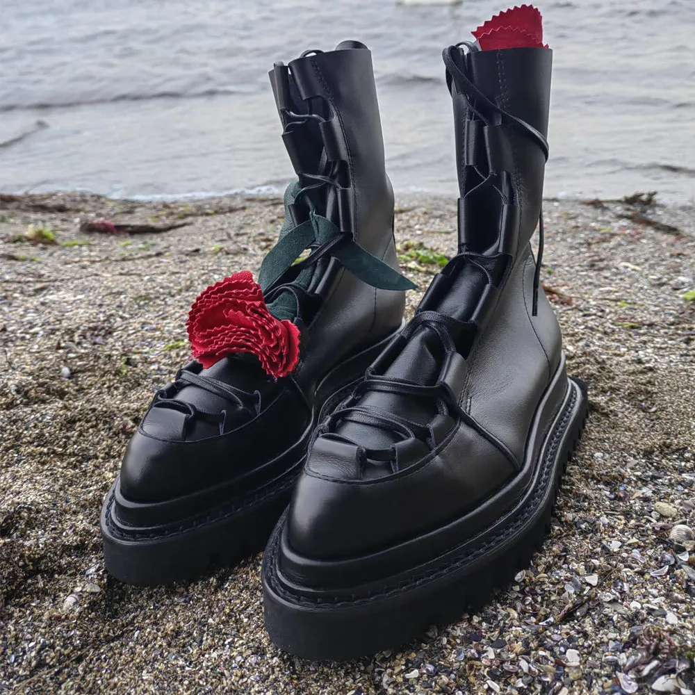 SHR Make this flower great again red touch booties