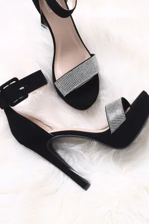 Speed Limited 98 Rhinestone Accent Nubuck Platform Heel