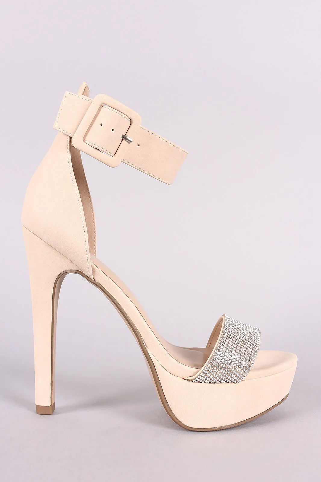 Speed Limited 98 Rhinestone Accent Nubuck Platform Heel