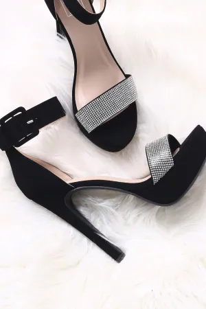 Speed Limited 98 Rhinestone Accent Nubuck Platform Heel