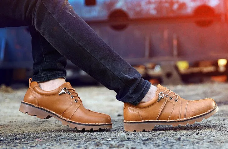 Spring And Autumn Men's Comfortable Boots On Platform