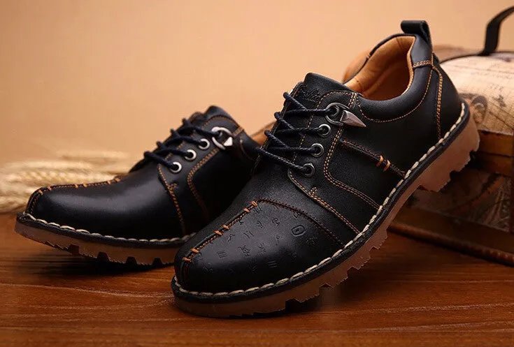 Spring And Autumn Men's Comfortable Boots On Platform