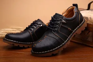 Spring And Autumn Men's Comfortable Boots On Platform