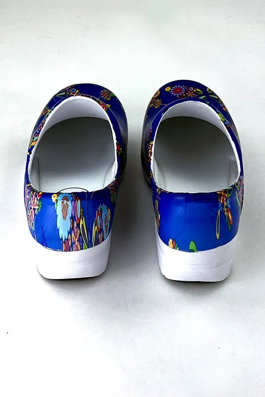 StepZ Women's Slip Resistant Nurse Clogs | Butterfly Bouquet