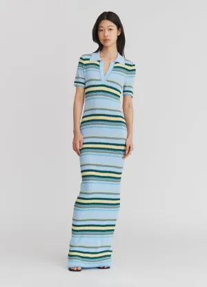 Striped Jacquard Maxi Dress