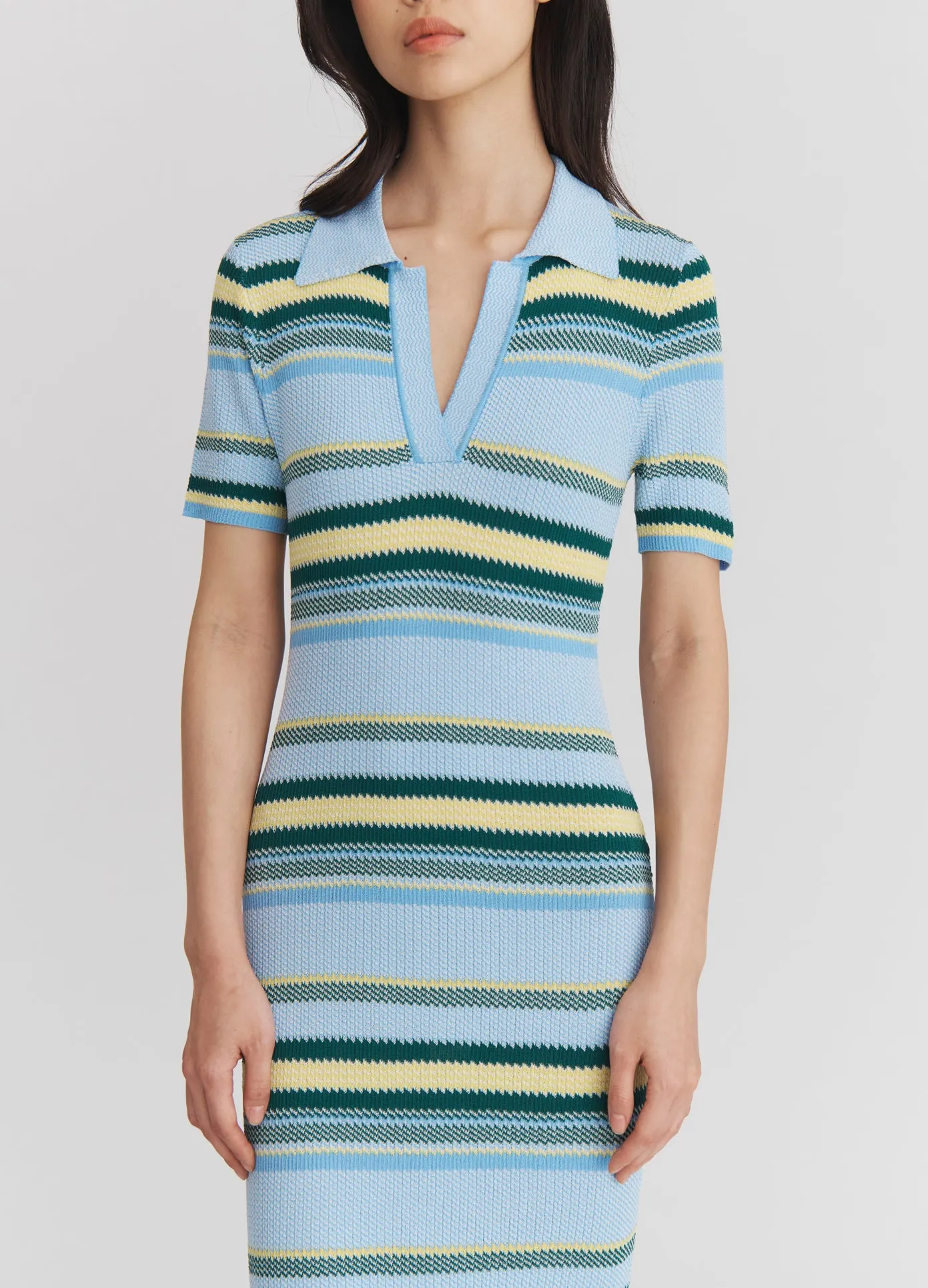 Striped Jacquard Maxi Dress