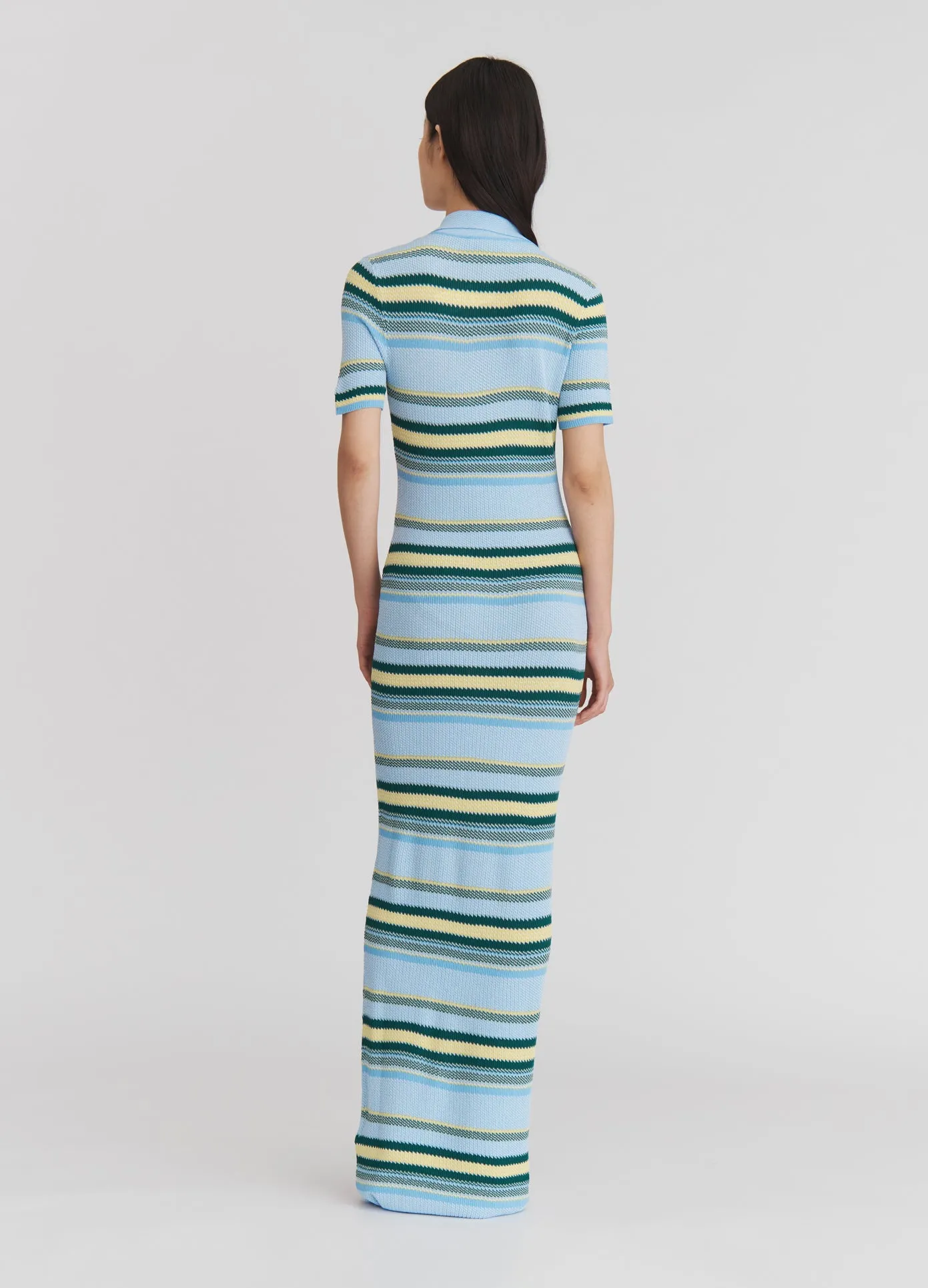 Striped Jacquard Maxi Dress