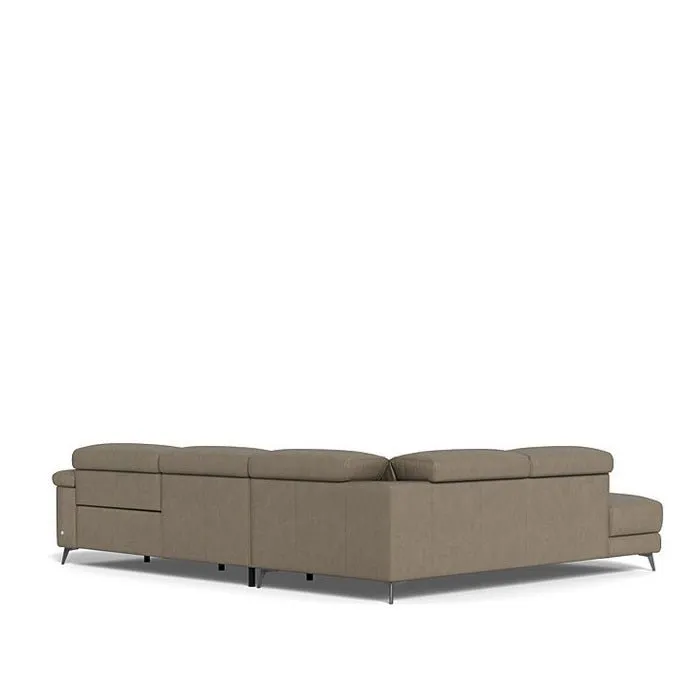 Tate 3 Seater Power Reclining Sofa with Chaise LHF in Leather