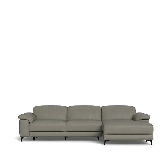 Tate 3 Seater Power Reclining Sofa with Chaise RHF in Leather