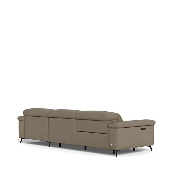 Tate 3 Seater Power Reclining Sofa with Chaise RHF in Leather