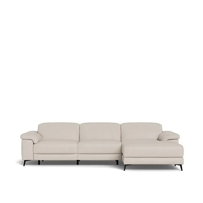 Tate 3 Seater Power Reclining Sofa with Chaise RHF in Leather