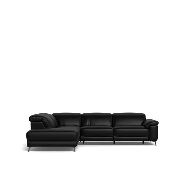 Tate 3 Seater Power Reclining Sofa with Corner Chaise LHF in Leather