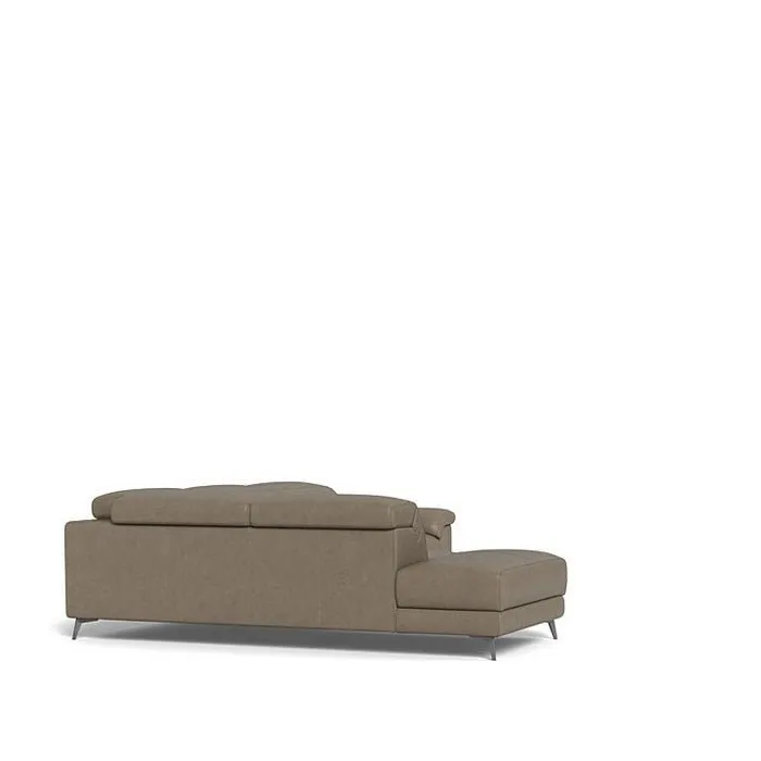 Tate 3 Seater Power Reclining Sofa with Corner Chaise LHF in Leather