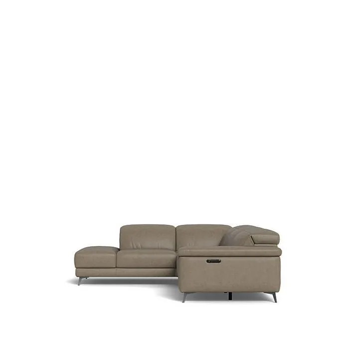 Tate 3 Seater Power Reclining Sofa with Corner Chaise LHF in Leather