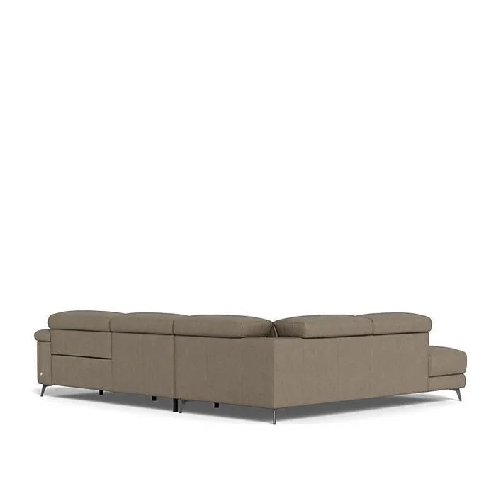 Tate 3 Seater Power Reclining Sofa with Corner Chaise LHF in Leather
