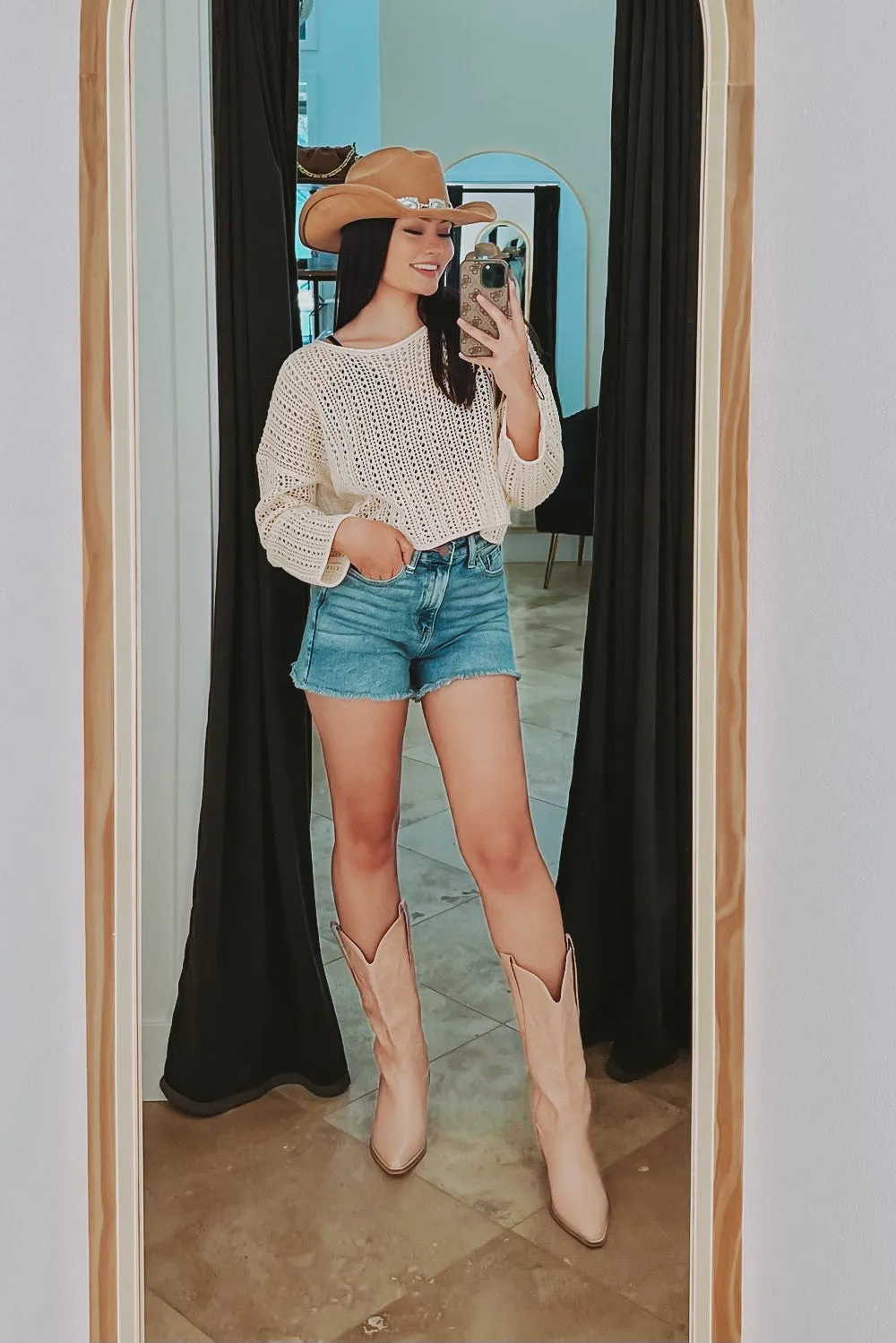 The Kick The Dust Up Blush Cowgirl Boots