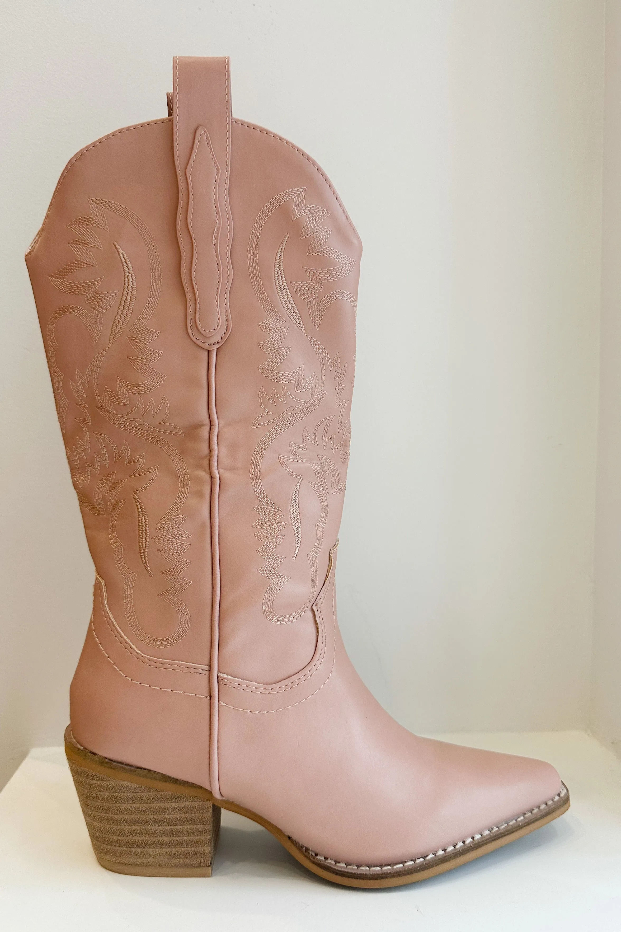 The Kick The Dust Up Blush Cowgirl Boots