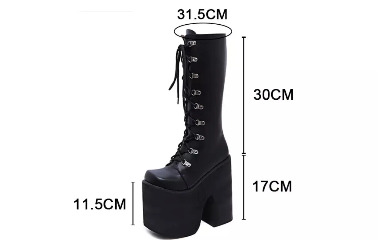 Thick Platform Extreme High Heels Boots