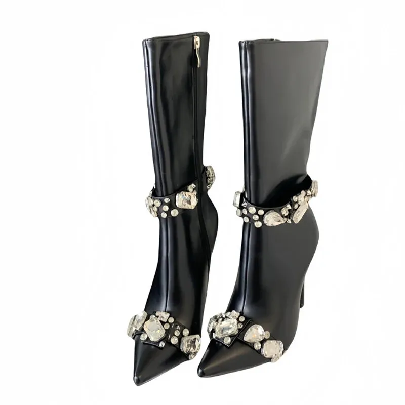 Two Strap Crystal Boots