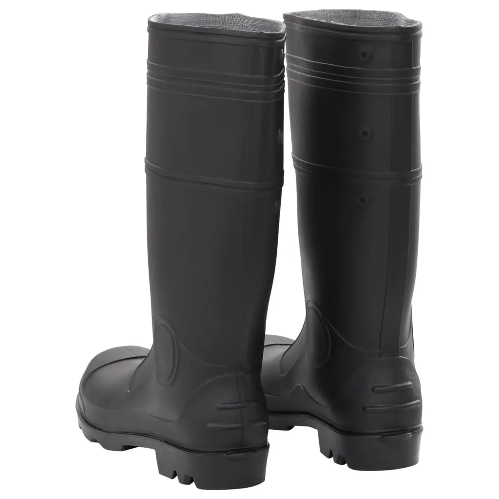 vidaXL Rain Boots Black Size 44 PVC