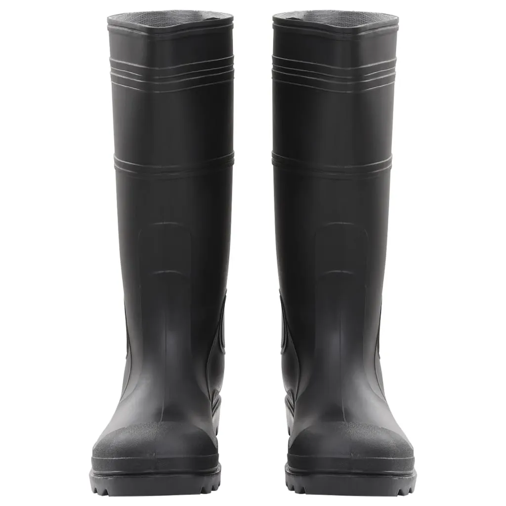 vidaXL Rain Boots Black Size 44 PVC