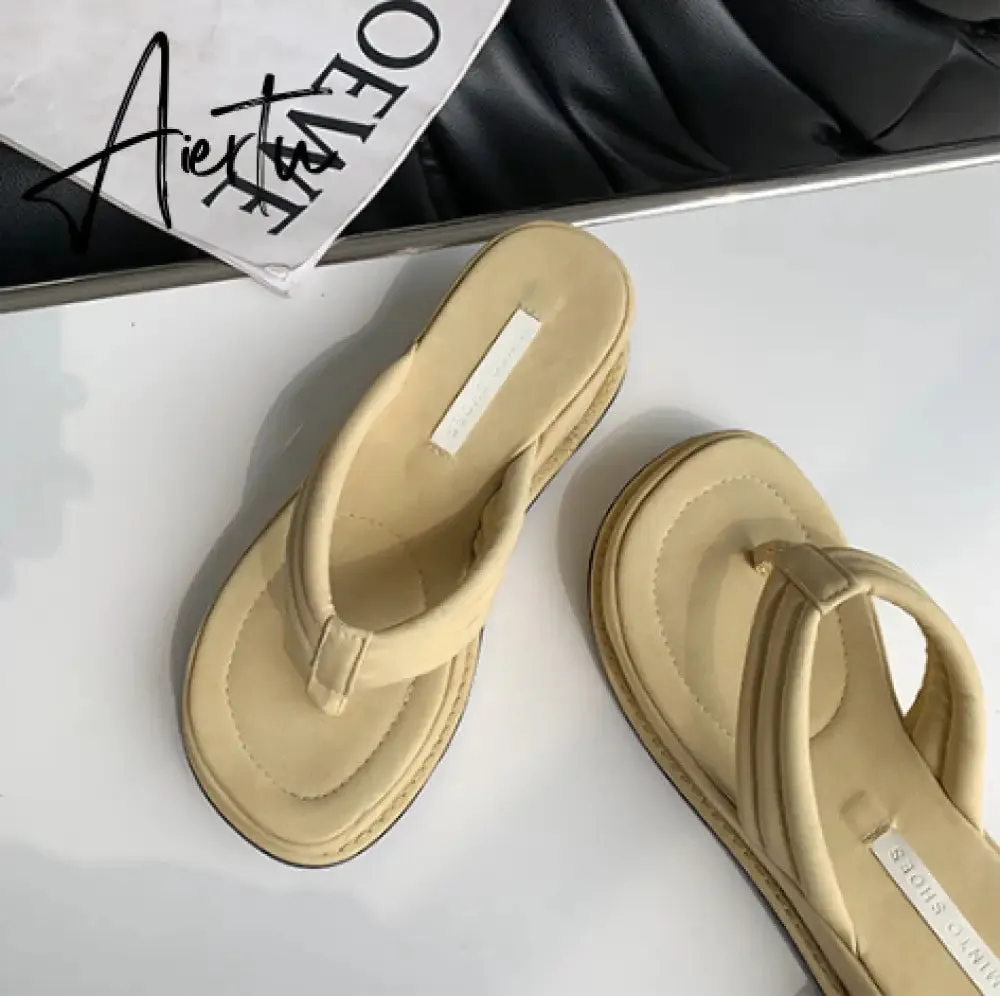 Women Slippers New Clip Toe Sandals Women Shoes Wedge Platform Slippers Fashion Dress High Heels Female Flip Flops Casual