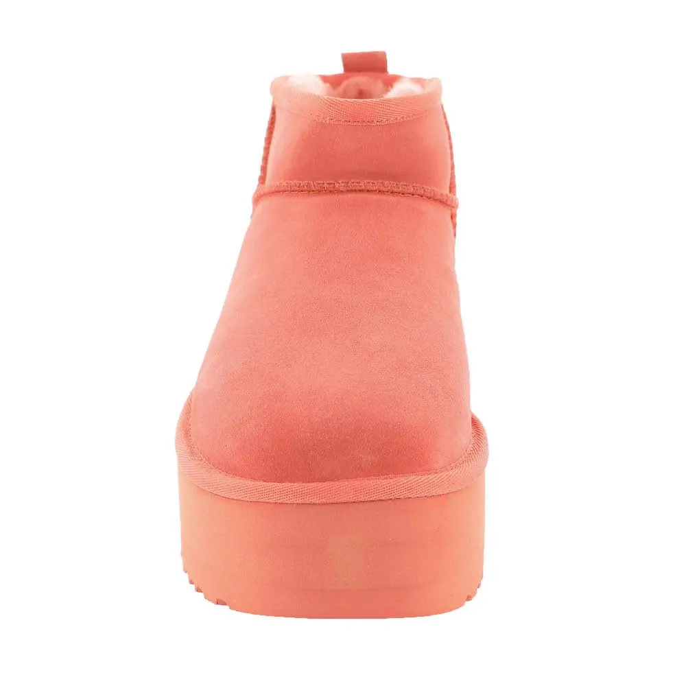 Women's Shoes UGG CLASSIC ULTRA MINI PLATFORM Ankle Boots 1135092 VIBRANT CORAL