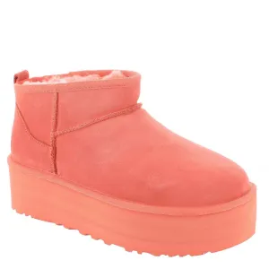 Women's Shoes UGG CLASSIC ULTRA MINI PLATFORM Ankle Boots 1135092 VIBRANT CORAL