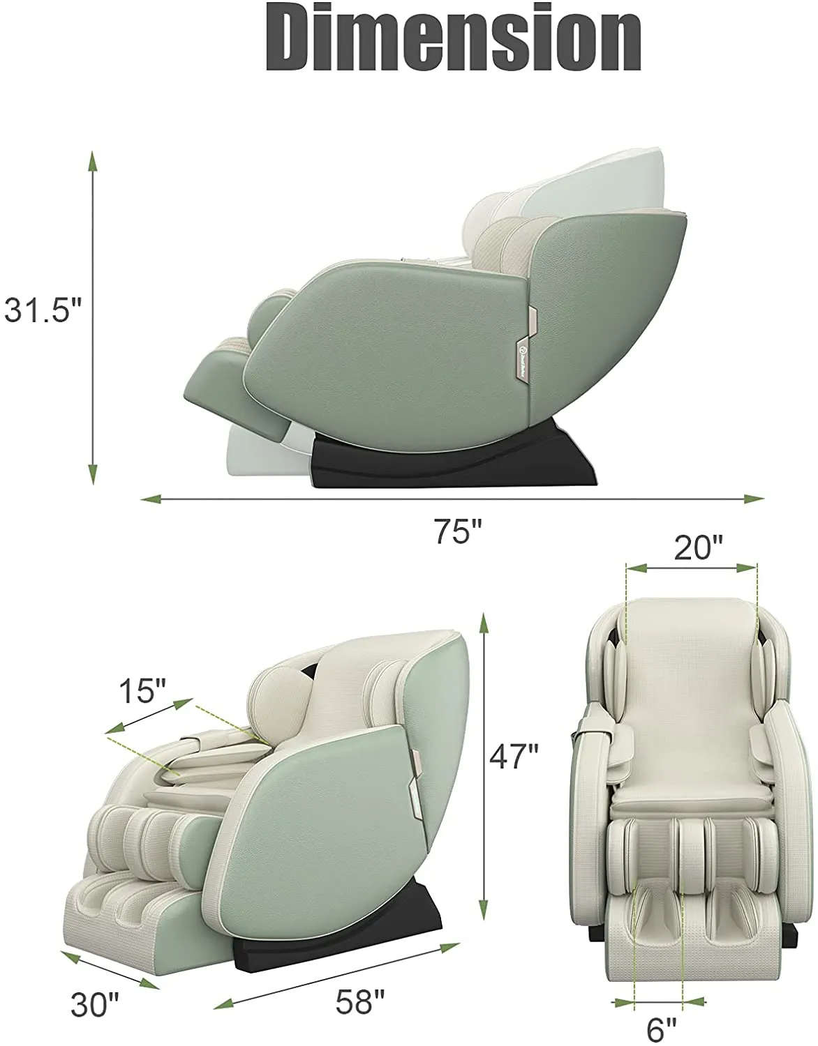 Zenart-01 Massage Chair green